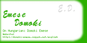 emese domoki business card